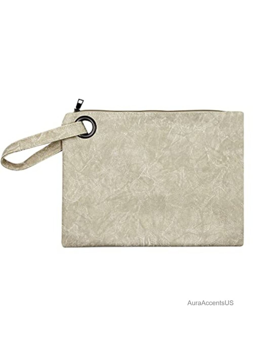 Women Oversized Envelope Handbag Soft Leather Clutch Evening Purse Wrist Strap